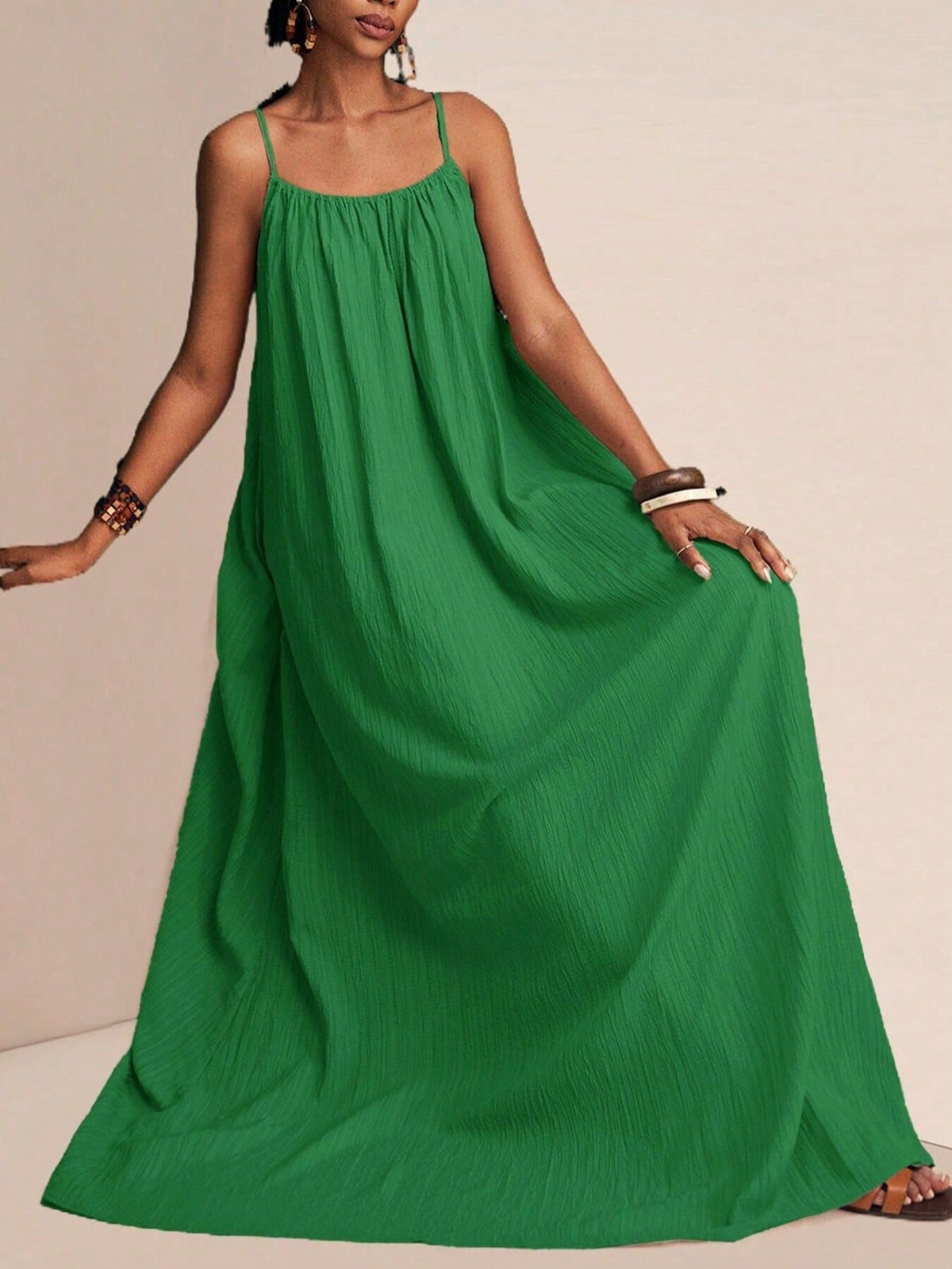 Spaghetti Strap Flowy Maxi Dress
