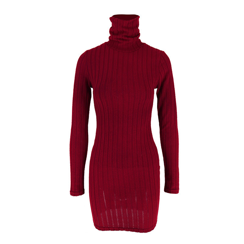 Polyester Long-Sleeve Round-Neck Bodycon Dress Wholesale from Manufacturer