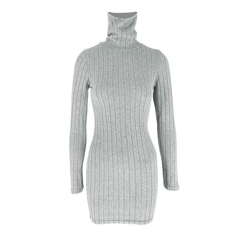 Polyester Long-Sleeve Round-Neck Bodycon Dress Wholesale from Manufacturer