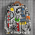 Street Graffiti Graphic Men's Clothes Long Sleeves Pullover Sweatshirt 3D Printed Colorful Streetwear Harajuku Popular Hoodies