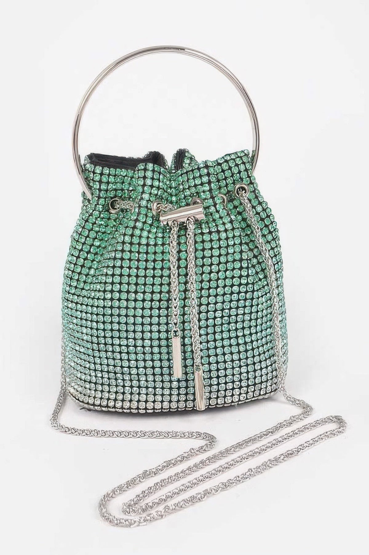 Rhinestone Ombre Bucket Bag