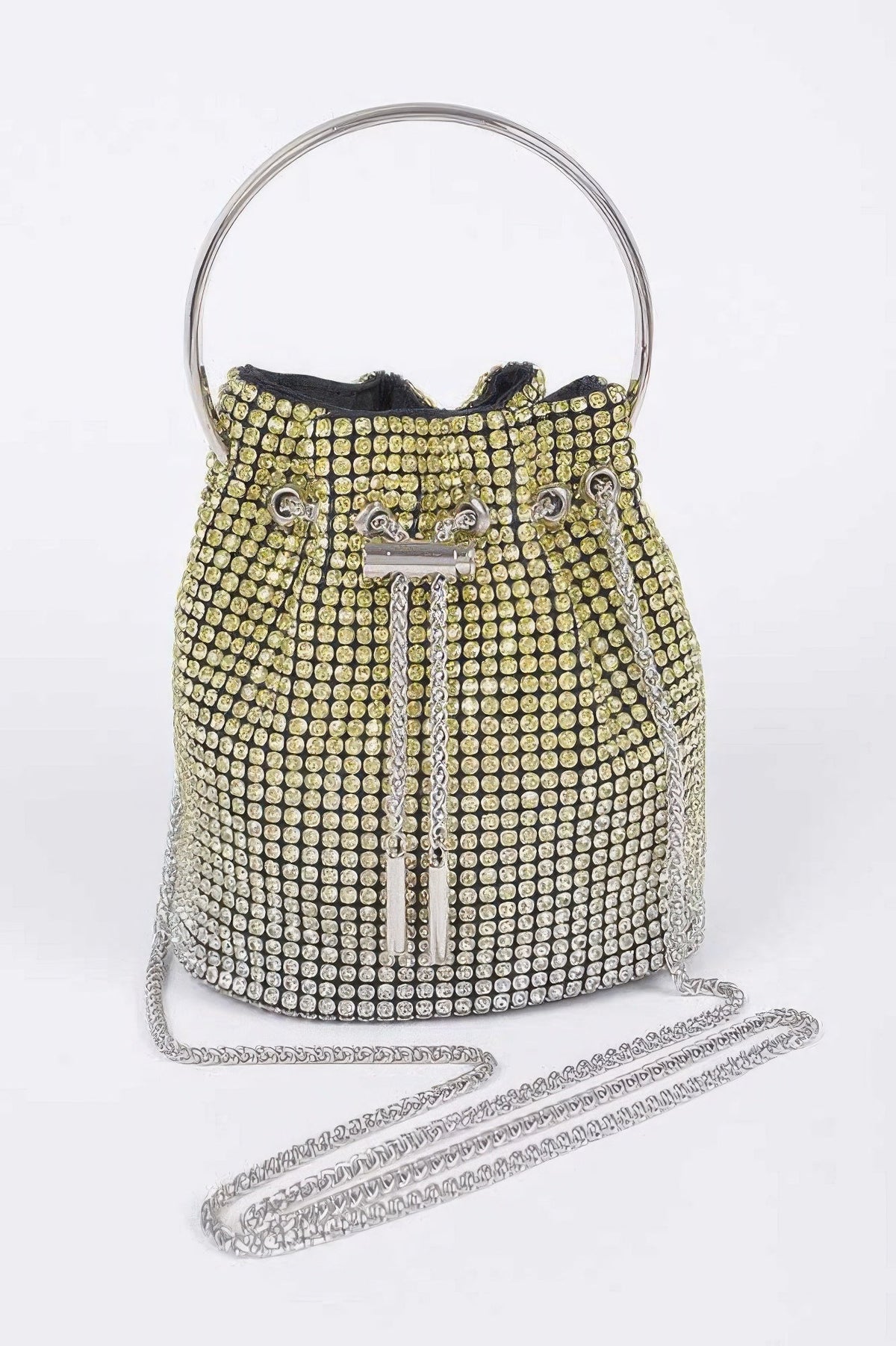 Rhinestone Ombre Bucket Bag